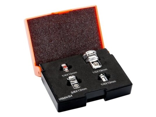 Bahco Sett Med Adaptere, Socket Set, 1/4", Imperisk, 1 Hoder, 1/2,1/4,3/8", Stål Bahco Sett Med Adaptere, Socket Set, 1/4", Imperisk, 1 Hoder, 1/2,1/4,3/8", Stål