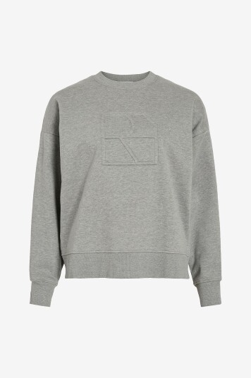 Rouge Edit Collegegenser rouNella LS Short O neck Grå