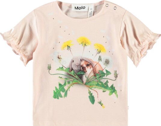 Molo T skjorte Eline Rabbit Friends Molo 1½ år (86) T skjorte Rosa