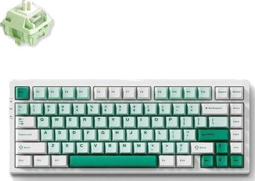 MCHOSE G75 Pro Wireless Gasket Mounted Green Huano Matcha Latte V2 Gamingtastatur Uten Numpad Engelsk (USA) Grønn G75-9A