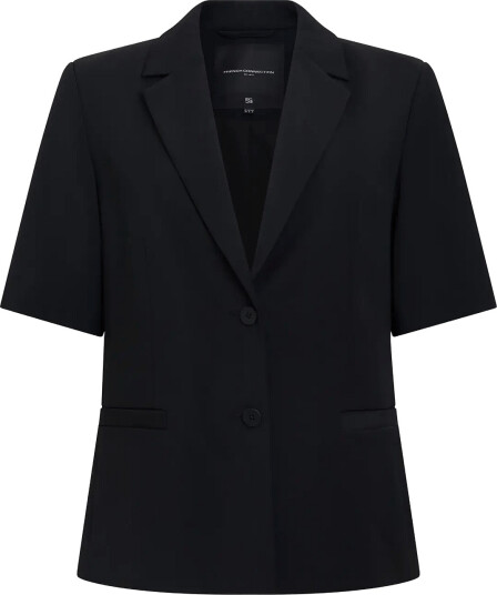 French Connection Vinnie Suiting Short Sleeve Blazer Black 36