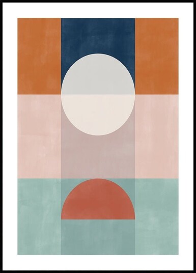 Abstract Geometric Artwork With Earthy Tones Plakat Plakat / 50x70cm