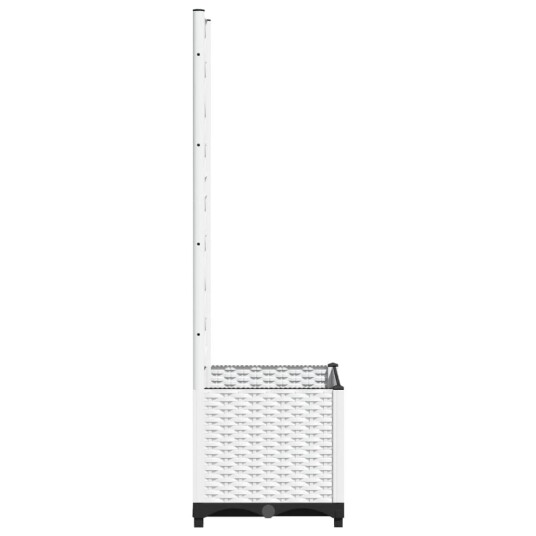 vidaXL Plantekasse med espalier hvit 40x40x136 cm PP