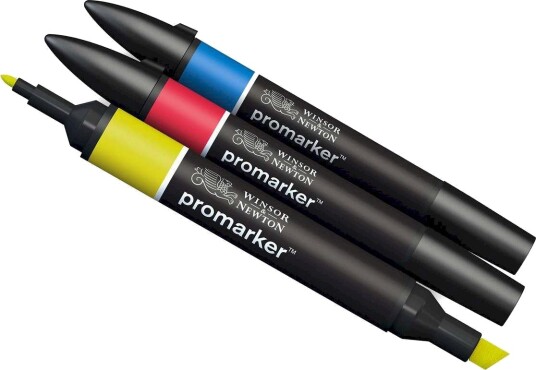 Winsor & Newton Promarker - 3 stk - Prim??rfarger