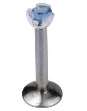 Clear Cut Labret Blå Strl 1.2 x 8 mm med 2,5 mm kule