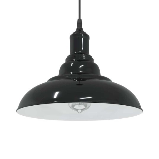 Høydejusterbar E27 Glans Svart Ø 31cm Metall Høydejusterbar E27 Glans Svart Ø 31cm Metall