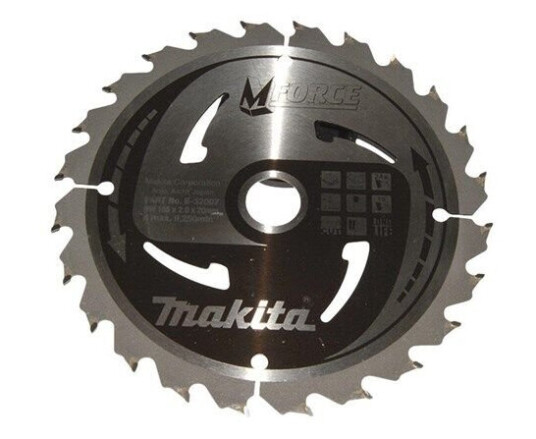 Makita M-Force 165 mm Sirkelsagblad for Tre med 24 Tenner Makita M-Force 165 mm Sirkelsagblad for Tre med 24 Tenner