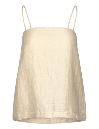 House Of Dagmar Linen Strap Top - Cream - 34 House Of Dagmar Linen Strap Top - Cream - 34