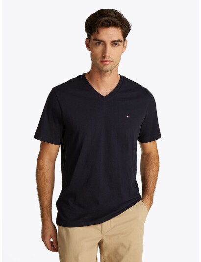 Tommy Hilfiger Essential V-Neck Tee - Navy - M