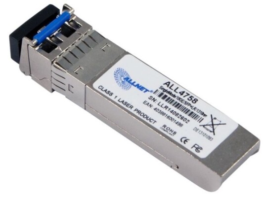 Allnet All4758-Indu, Fiber Optisk, 10000 Mbit/S, Sfp+, Lc, 9/125 Μm, 10000 M