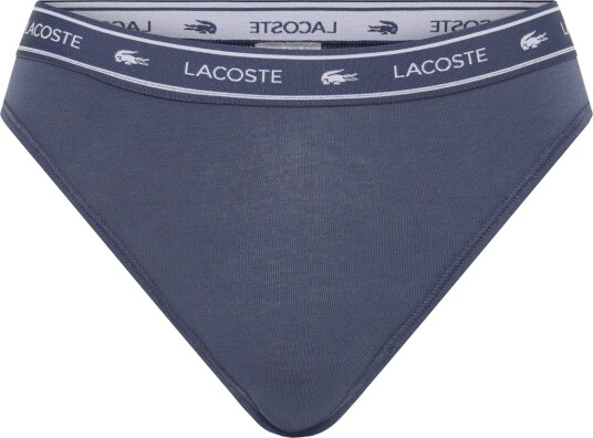Lacoste Stretch Cotton Thongs With A Logo Waistband Black M
