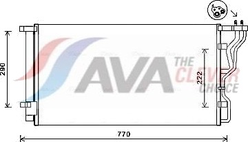 Kondensator, klimaanlegg AVA COOLING SYSTEMS HY5298D