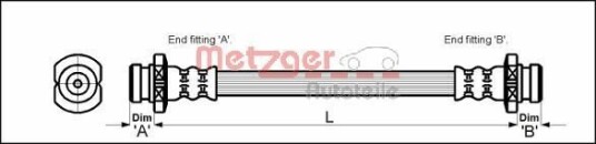 Bremseslange METZGER 4110611