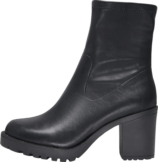 ONLY Onlbarbara 24 Pu Sock Heeled Boot Black 37 ONLY Onlbarbara 24 Pu Sock Heeled Boot Black 37
