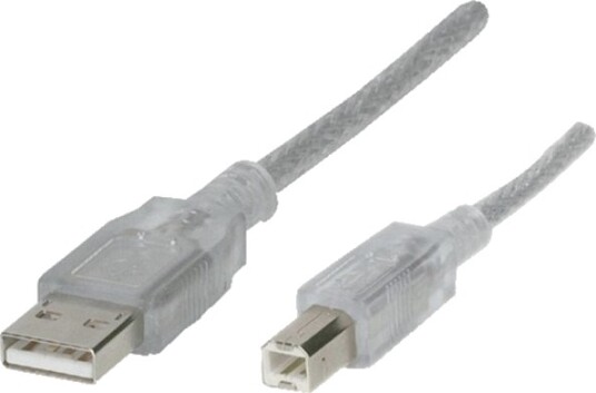 Renkforce Rf-4538146, 5 M, Usb A, Usb B, Usb 2.0, 0,48 Gbit/S, Gjennomsiktig Renkforce Rf-4538146, 5 M, Usb A, Usb B, Usb 2.0, 0,48 Gbit/S, Gjennomsiktig