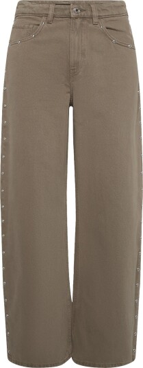 Mango Balloon Jeans With Studs BEIGE KHAKI 44