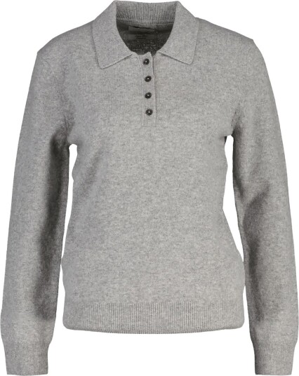 Gant Superfine Lambswool Rugger   Grey   M