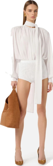 Elisabetta Franchi Dame Topper Hvit M,