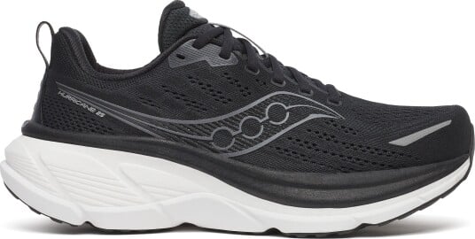 Saucony Mens Hurricane 25 Black/white 43"