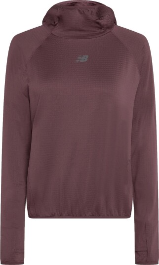 New Balance Rc Essential Heat Grid Hoodie   CHERRY LEATHER   S