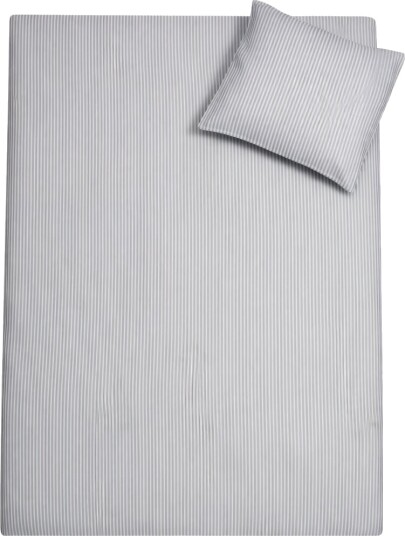 By Mats Stripet sengetøy 100% bomull Baby sengetøy 70x100 cm Hvit med blå striper By Mats Stripet sengetøy 100% bomull Baby sengetøy 70x100 cm Hvit med blå striper