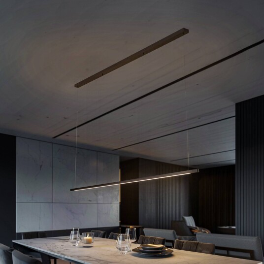 Quitani Talon LED-hengelampe svart anodisert 32W