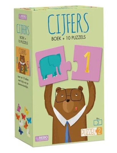 Rebo Publishers Puzzle2 Book Numbers with 10 Puzzles Gulv