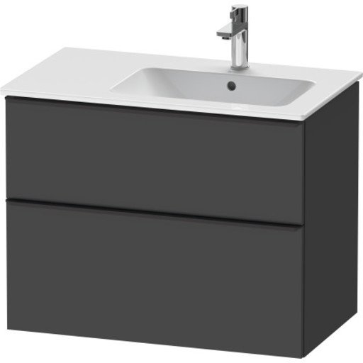 Duravit D-Neo Servantskap m/2 skuffer 810x462 mm Grafitt Matt Dekor