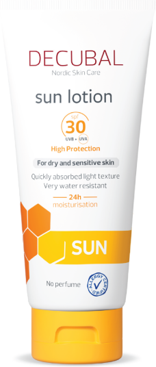 Decubal Solkrem SPF30 180 ml for sensitiv hud
