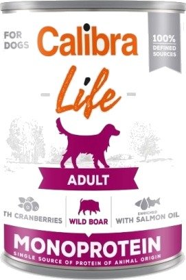 Calibra Adult Dog Life Villsvin Med Tyttebær Våtfôr 400 G