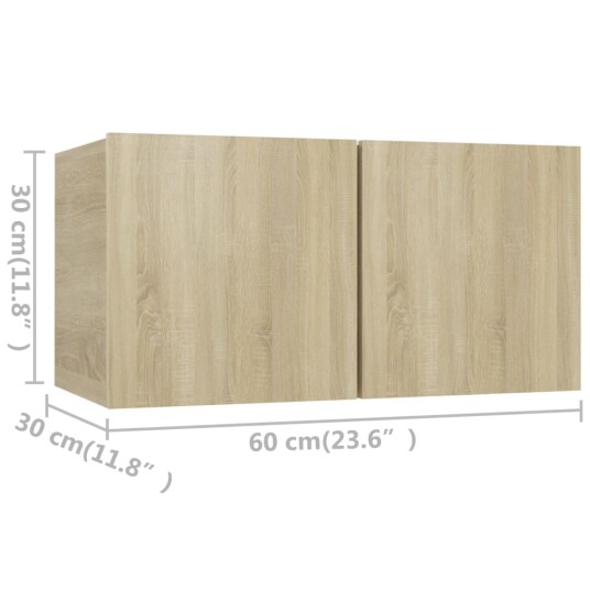 vidaXL TV-benksett 8 deler sonoma eik sponplate vidaXL TV-benksett 8 deler sonoma eik sponplate