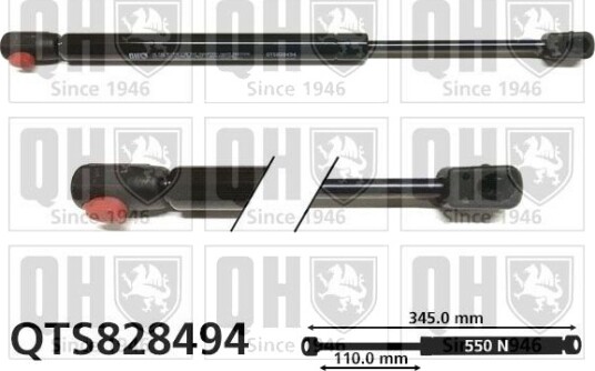 Gassfjær, motorpanser QUINTON HAZELL QTS828494