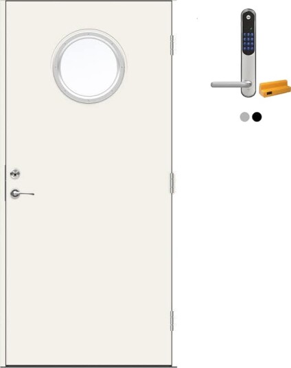 Ytterdør Swedoor Advance-Line Nordic Kalmar med Yale Doorman Classic Home