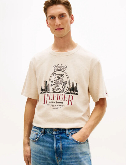 Tommy Hilfiger Heritage Series Crest Tee Cream XL