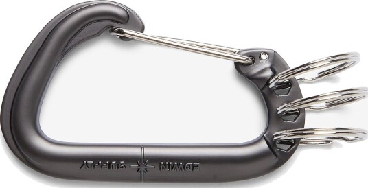 Edwin Carabiner With Key Ring Black BLACK One Size