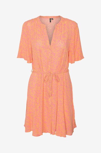 Vero Moda   Kjole vmMenny 2/4 Short Shirt Dress Wwn   Rosa