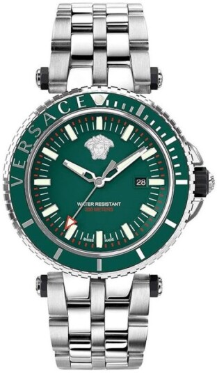 Versace Herreklokke VEAK00721 V Race Grønn/Stål Ø46 mm Versace Herreklokke VEAK00721 V Race Grønn/Stål Ø46 mm