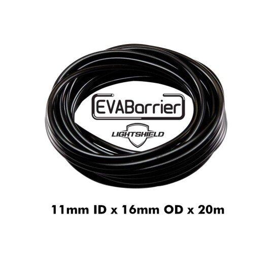 20m EVABarrier Black 11 mm ID x 16 mm OD Slange med UV beskyttelse