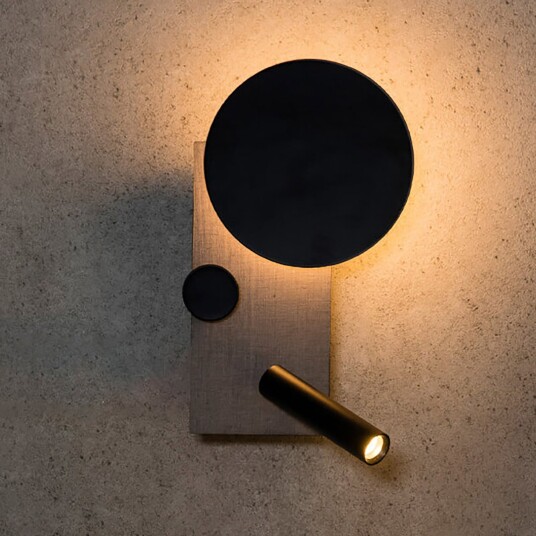 Vegglampe FARO BARCELONA Klee dimmbar Grå Stue Metall Moderne 16 27 Grå