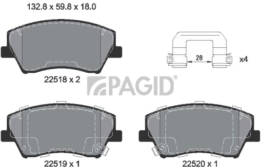 PAGID T2667N Bremseklosser PAGID T2667N Bremseklosser