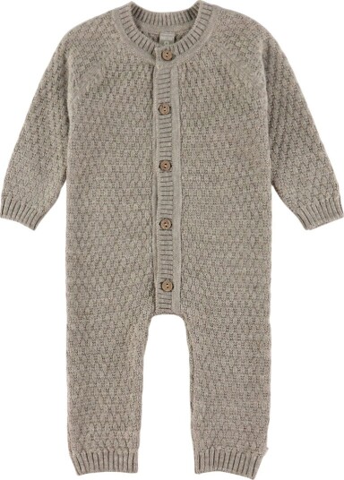 Smallstuff Nature Melange Buksedrakt Square Strikk Merino Ull 56 62