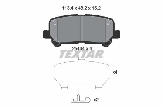 Bremseklosser TEXTAR 2543401 Bremseklosser TEXTAR 2543401