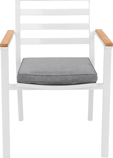 Stol Oliver inkl Pute - Hvit|Teak