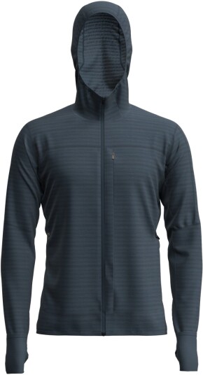 Icebreaker Men Merinoblend 300 Realfleece™ Descend Ls Zip Hoodie Abyss M
