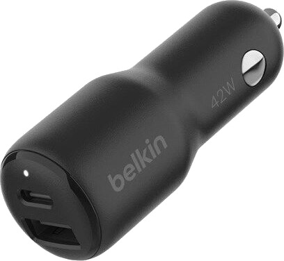 Belkin BoostCharge 42W Dobbel USB-C Bilstrømadapter Belkin BoostCharge 42W Dobbel USB-C Bilstrømadapter