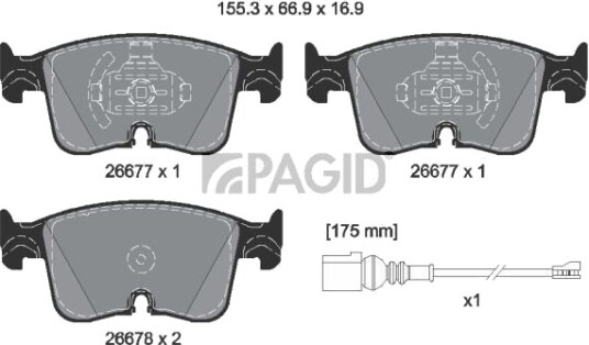 PAGID T4624N Bremseklosser PAGID T4624N Bremseklosser