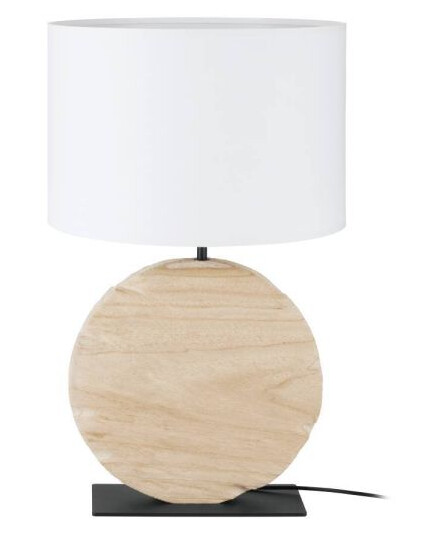 MS Contessore Bordlampe Rund E27 Tre/Hvit MS Contessore Bordlampe Rund E27 Tre/Hvit