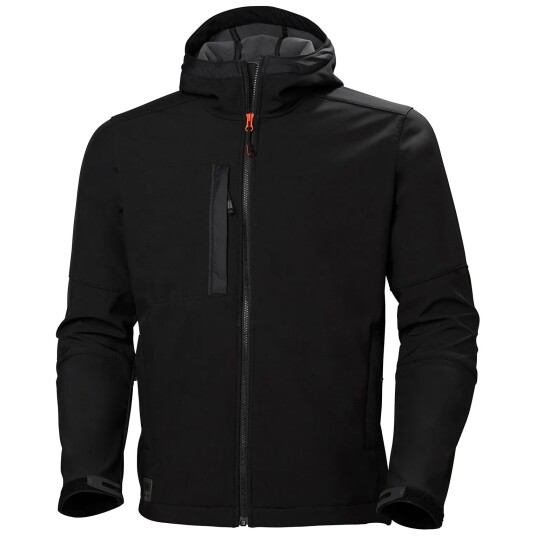 HH Workwear Workwear Helly Hansen Kensington Softshelljakke Med Hette Svart XXXXL