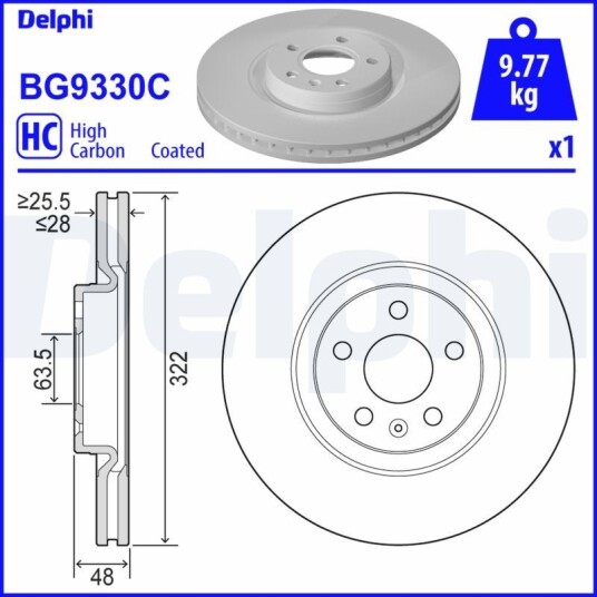Bremseskive DELPHI BG9330C