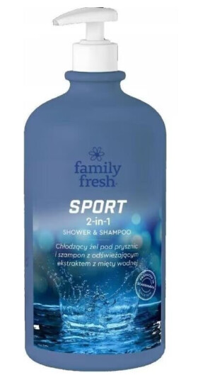 Family Fresh FRESH_Sport 2in1 dusj & Sjampo kjølende dusjgelé 1000ml Family Fresh FRESH_Sport 2in1 dusj & Sjampo kjølende dusjgelé 1000ml